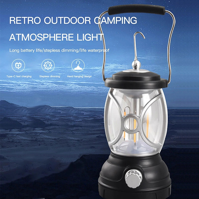 Forest Lantern 3*AA Battery Hand LED Bulb Lamp for Outdoor Camping Lighting