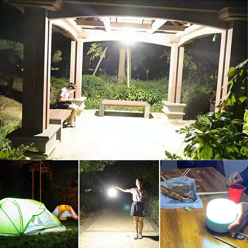 Portable Led Camping Lighting Outdoor Lantern Solar Rechargeable 3 In 1New Design Multi-Function Light Solar Camping Lamp