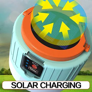 Portable Lanterns Emergency Lights 1000 Watts Solar LED Camping Light USB Rechargeable Bulb For Outdoor Tent Lamp For BBQ Hiking