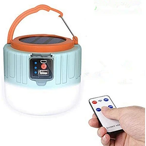 IP55 Solar Camping Light LED Rechargeable Camping Lantern Waterproof Emergency Camping Light Portable Light with Remote