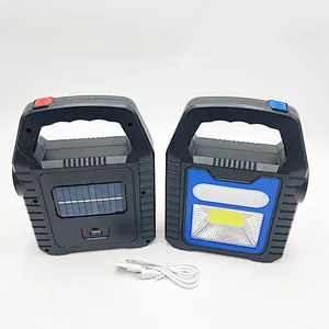 Solar portable 3 IN 1 USB charging Horse Flood Light LED Searchlight Flashlight Cob Portable Hiking Emergency  Camping Work Lamp