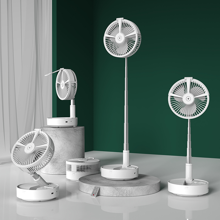 Best price Multi-Function Portable Storage Folding floor stand Rechargeable Electric hydrating air Cooling spray Humidifier fan