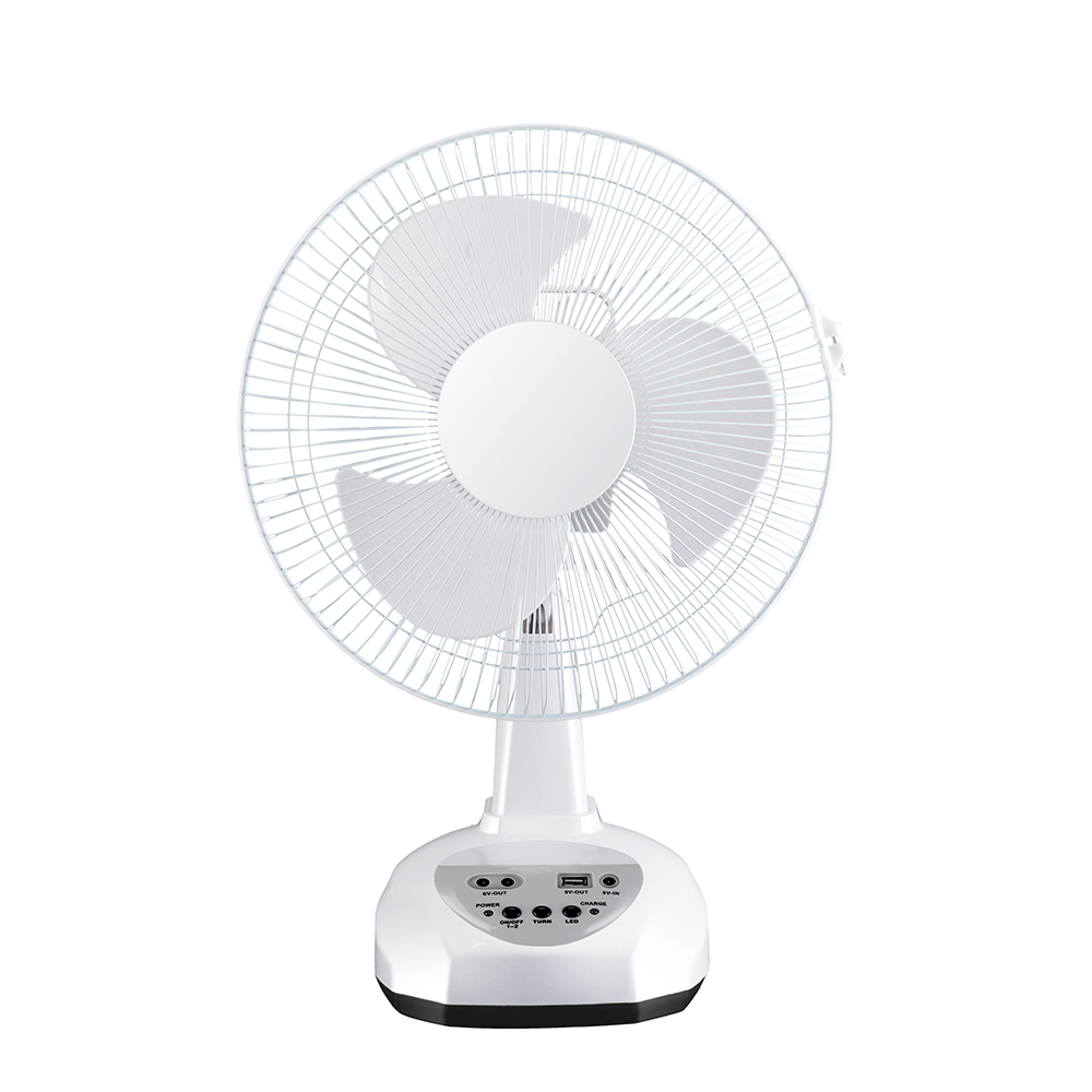 custom usb solar fan 12 inch panel plastic led smart table stand 12