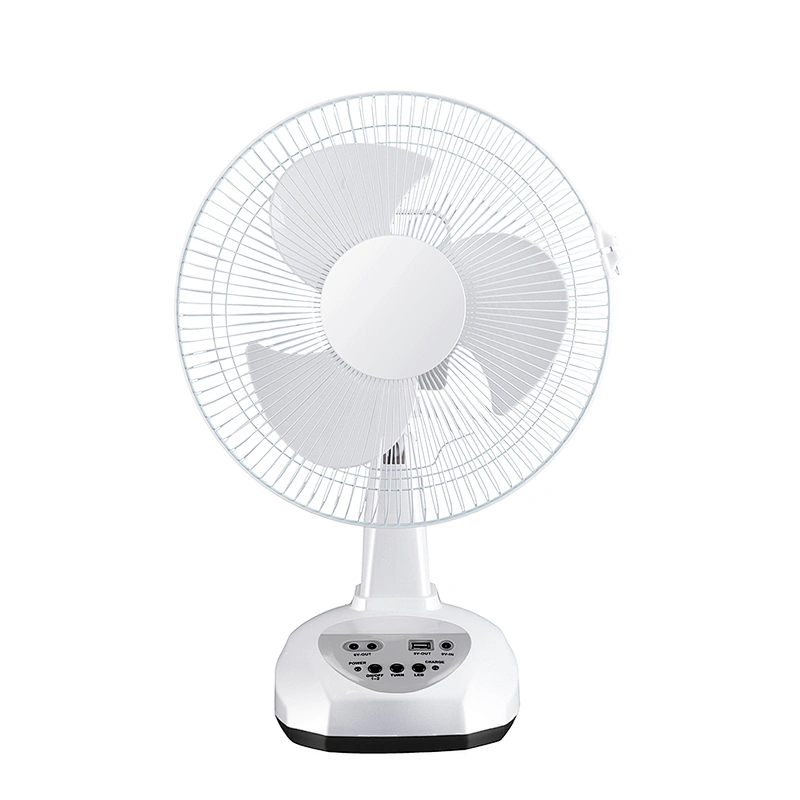 custom usb solar fan 12 inch panel plastic led smart table stand 12