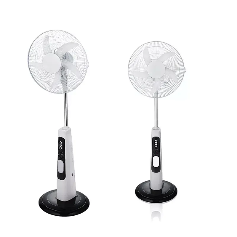 16 Inch 12V DC Solar Fan Solar Powered AC DC Rechargeable Fan Price Cheap Stand Solar Fan with Panel and LED Light