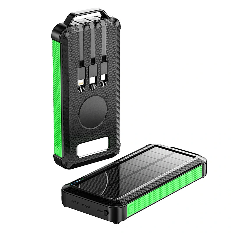 2022 smart fast usb charging solar keychain mini slim Large battery capacity 10000 20000 mAh power bank for mobile