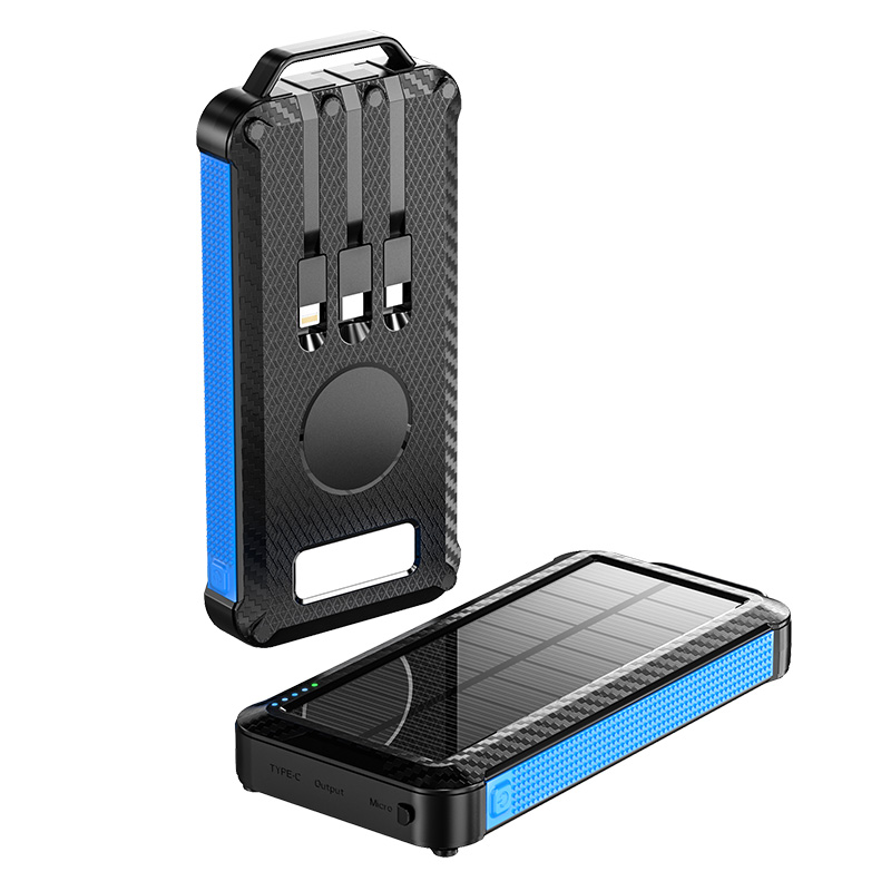 2022 smart fast usb charging solar keychain mini slim Large battery capacity 10000 20000 mAh power bank for mobile