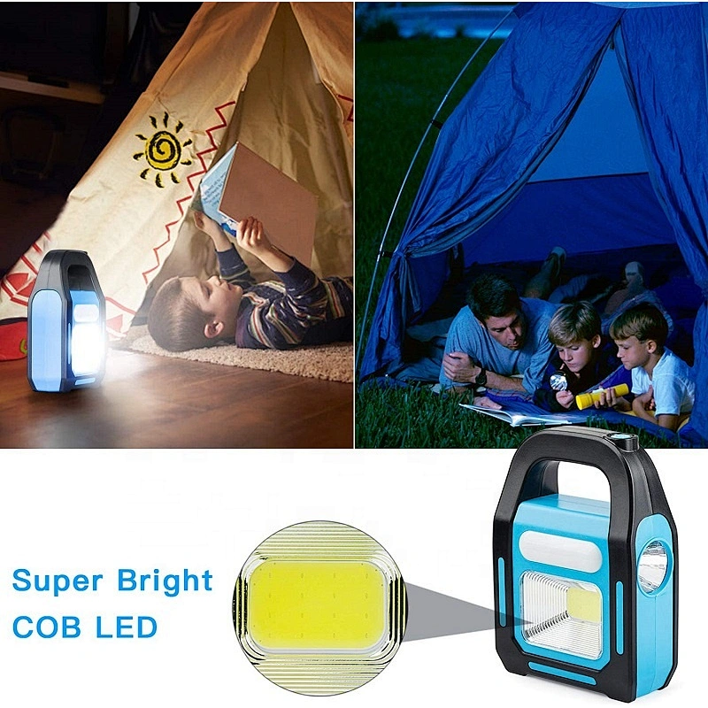 solares 3 en 1 LED COB recargable por USB brillantes carga para dispositivos linterna de emergencia impermeable LED