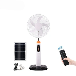 Rechargeable Solar Powered Stand Fan 16 18 Inch with remote control AC/DC solar charging available Pedestal Fan