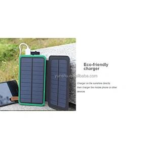 Portable cute folding charger travel powerbank led solar cell pack super capacitor mobile phone power bank with sos light