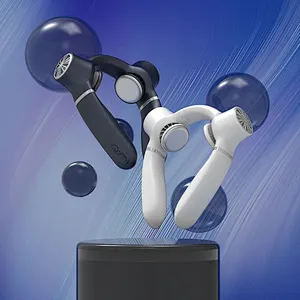 2023 New Arrival Semiconductor Refrigeration 360 Cooling Rechargeable Hands Free Leafless Wearable Hanging Portable Neck Fan