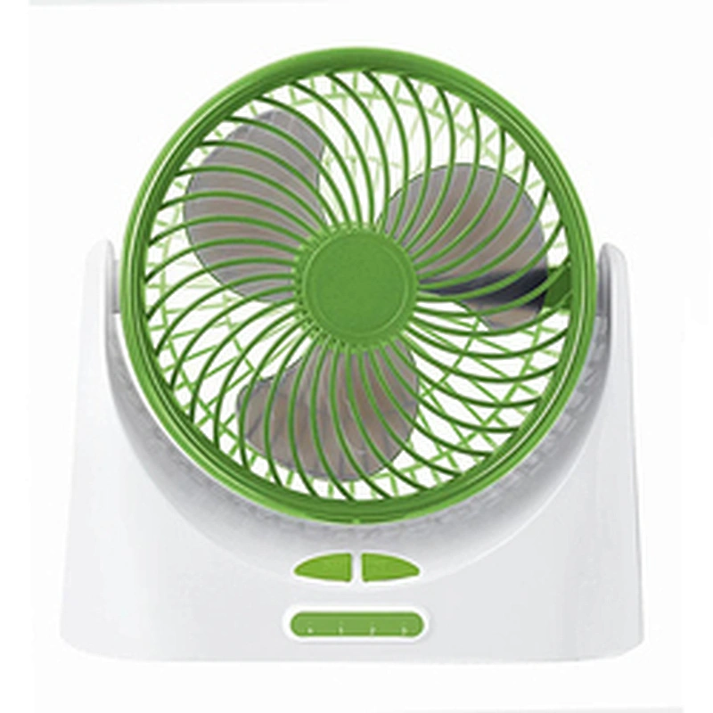 Portable 2400mAh desk stand fan wind angle rotatable 3 speed control Rechargeable led circulation fan