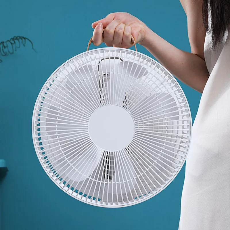 Portable rechargeable table fan USB Handheld 12v dc stand folding pedestal fan Foldable battery operated Camping cooling fan