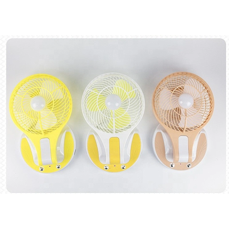 2022 Rechargeable Electric Handheld Adjustable DC Motor Desk Mini Portable Battery Handy Usb Table Fan With Lamp