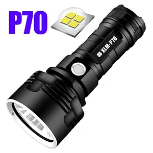 3 modes high brightness Single lithium battery Most Powerful Usb Rechargeable 50w Xlm P70 led Flashlight For Camping Everyday