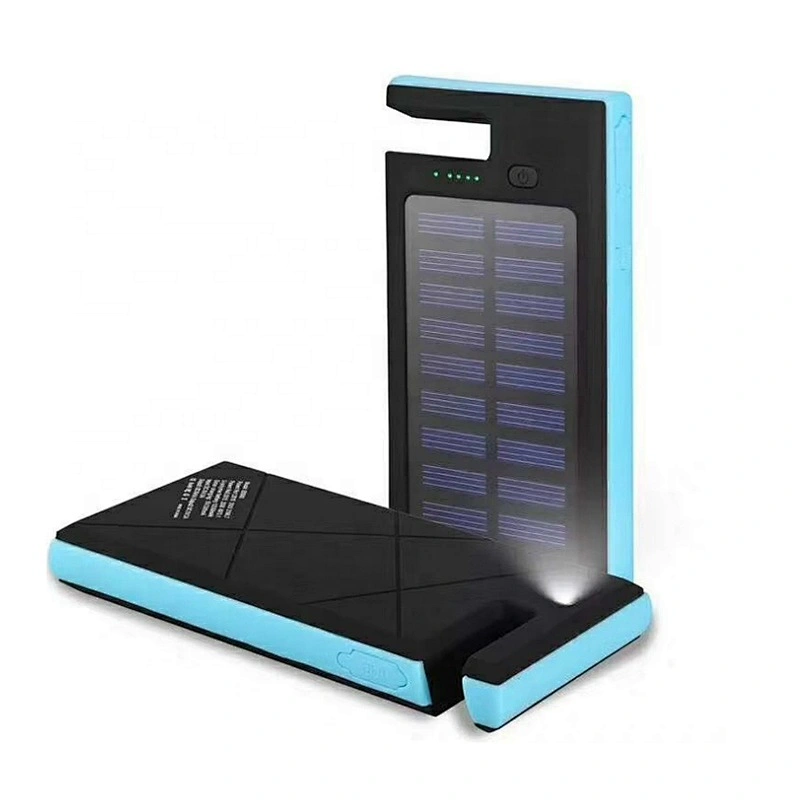Dual USB Output External Battery 8000mAh 10000mAh 20000mAh 30000mAh Charger MIni Solar Power Bank With Led Flashlight