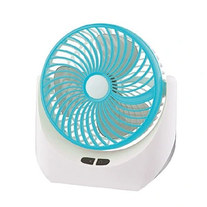 Rechargeable Table Fan with 3 Speeds and LED Light feature Quiet Operation Portable USB desk Fan