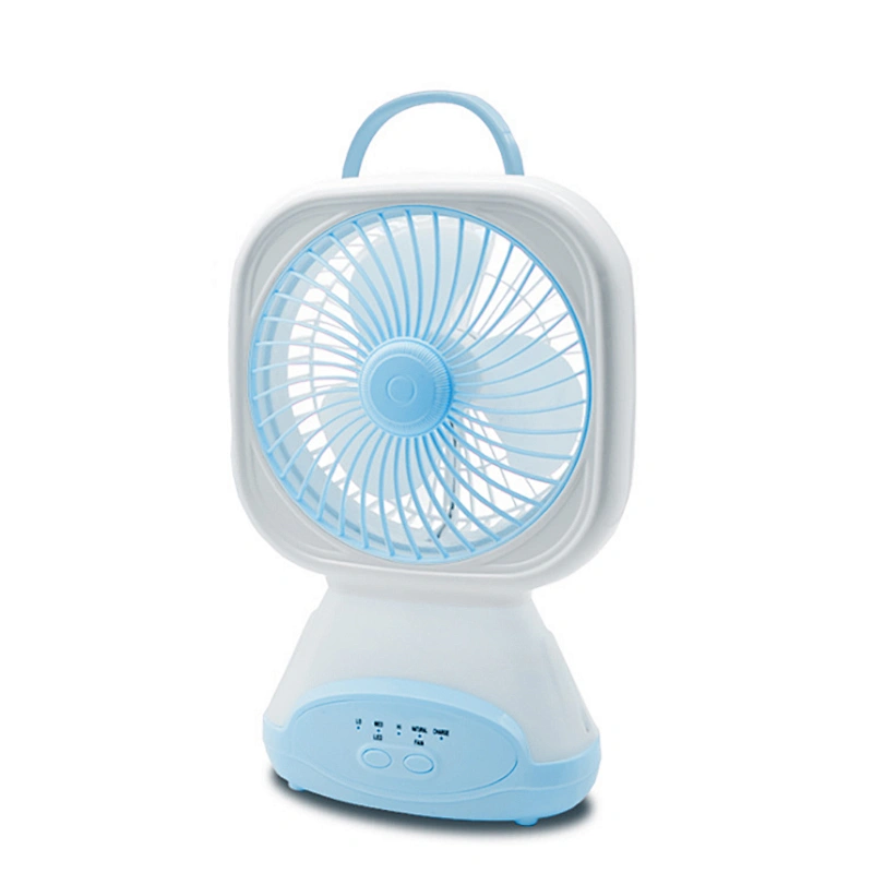6inch  home study Rechargeable battery emergency electric table fan with LED night light  hot sell electric fan save energy