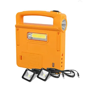 portable aolar panel emergency light kits flood light set multifunctional mini solar lighting system