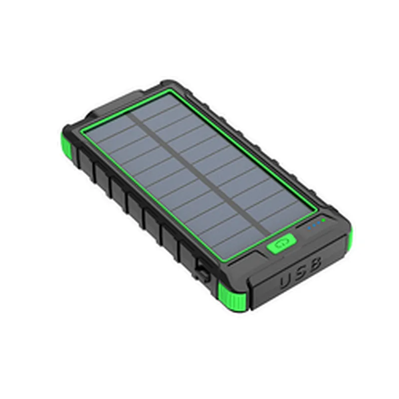 Wholesale cheap high quality  portable small phone outdoor camping solar panel smart power bank fast charger big 10000mah 10000