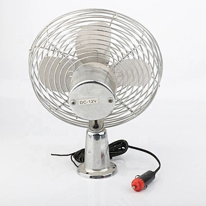 12/21v 6inch 8inch 12inch 2 Speed Chrome bus fan for RV Delivery Vehicle Van All Metal