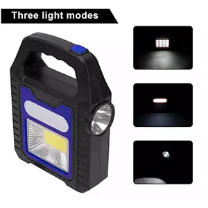 Solar portable 3 IN 1 USB charging Horse Flood Light LED Searchlight Flashlight Cob Portable Hiking Emergency  Camping Work Lamp