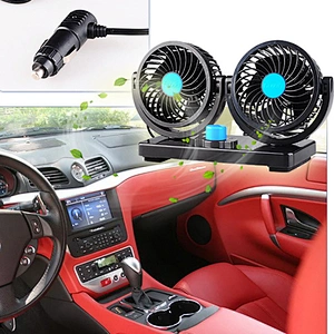4 inch usb dual heads 12v car fan 24v truck air fan universal