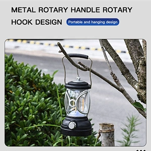 Forest Lantern 3*AA Battery Hand LED Bulb Lamp for Outdoor Camping Lighting