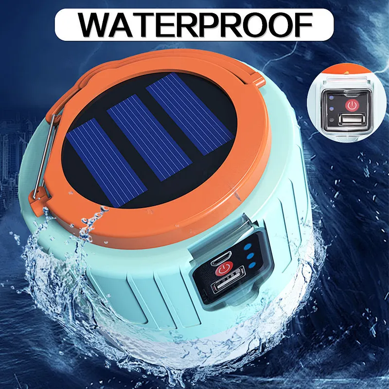 Small Solar Led Lantern Rechargeable Outdoor Lantern Waterproof Portable Multi-Function Lighting Emergency Light Camping Lamps
