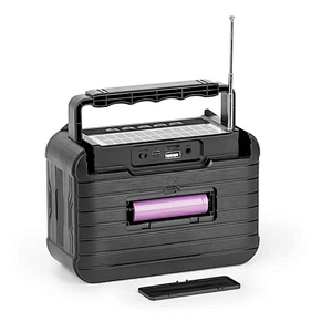 2022 custom portable waterproof blue tooth sound wireless smart speaker powered with solar  led lamp 3 4 8 10 12 15 18 21 inch