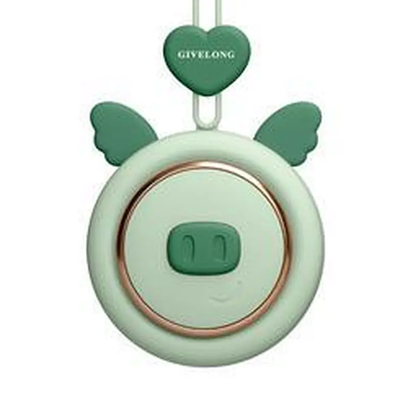 Mini Leafless Fan Cute Pet Hands Free Lanyard Portable Usb Charging Neck Fan Summer Travel Office Outdoor