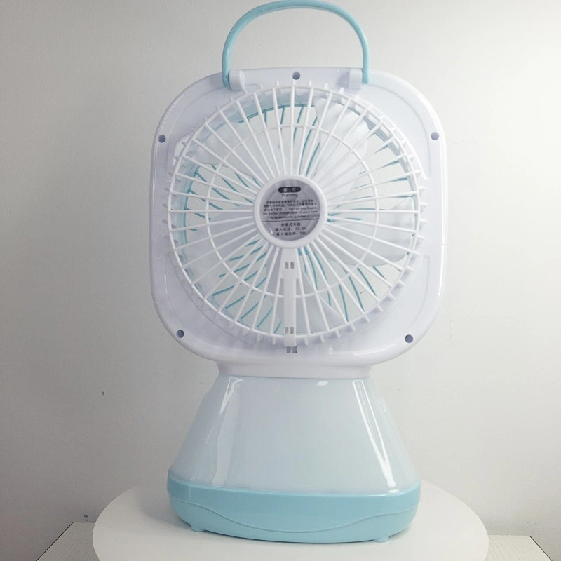 New Model 6 inch DC 5V Low Power Consumption Portable Desk Fan Wthin Led Light Cheap Price Copper Motor Small China Table Fan