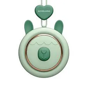 Mini Leafless Fan Cute Pet Hands Free Lanyard Portable Usb Charging Neck Fan Summer Travel Office Outdoor