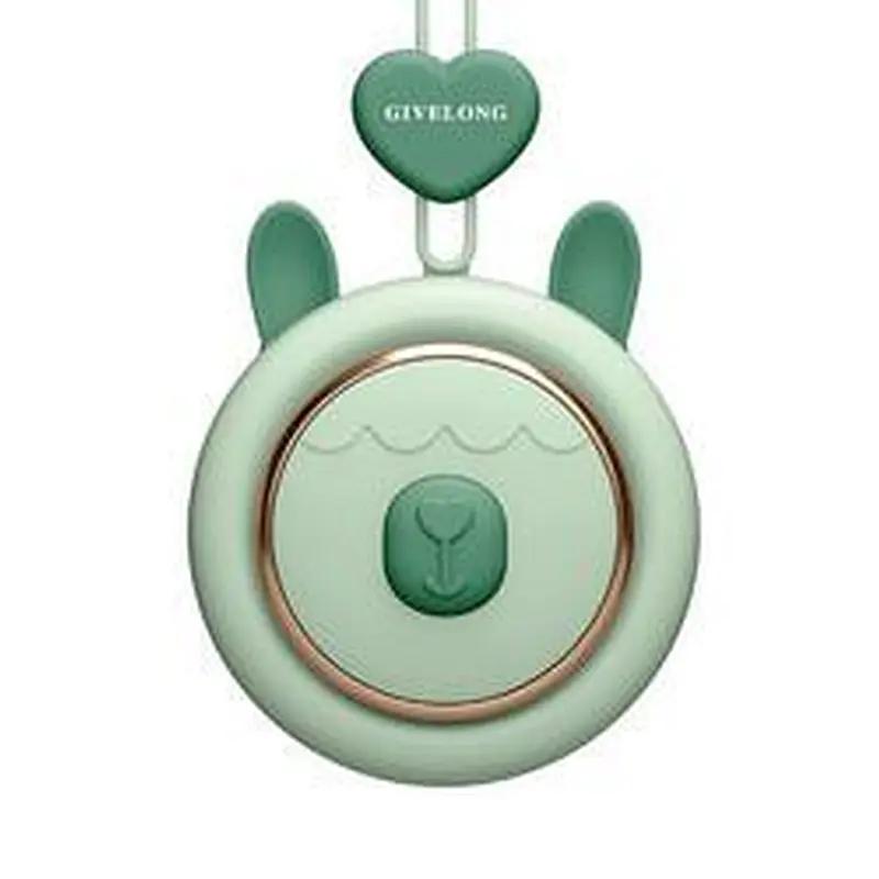 Mini Leafless Fan Cute Pet Hands Free Lanyard Portable Usb Charging Neck Fan Summer Travel Office Outdoor