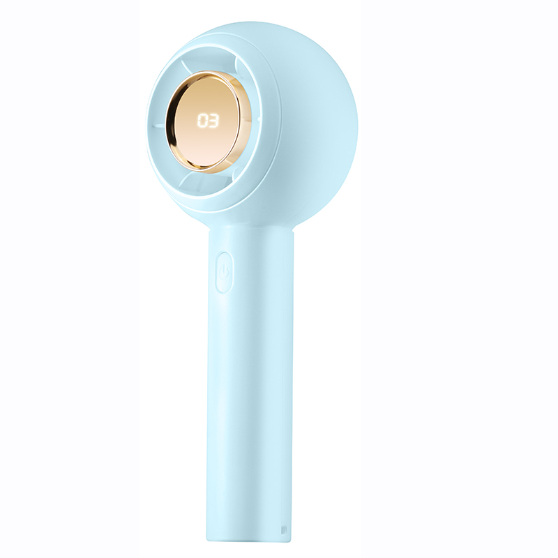 1500mAh USB Battery Operated Small Rechargeable Personal Pocket Mini Portable Handheld Turbo Fan with 3 Speeds and Displays
