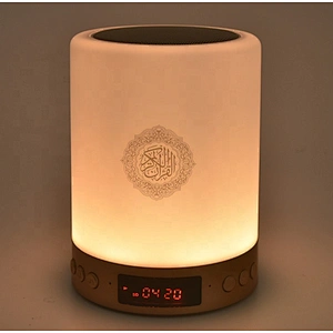 Wholesale portable mini Islamic Gift mp3 Music Player Digital Quran Touch LED Lamp App Control Speaker  Lasting Battery sq112
