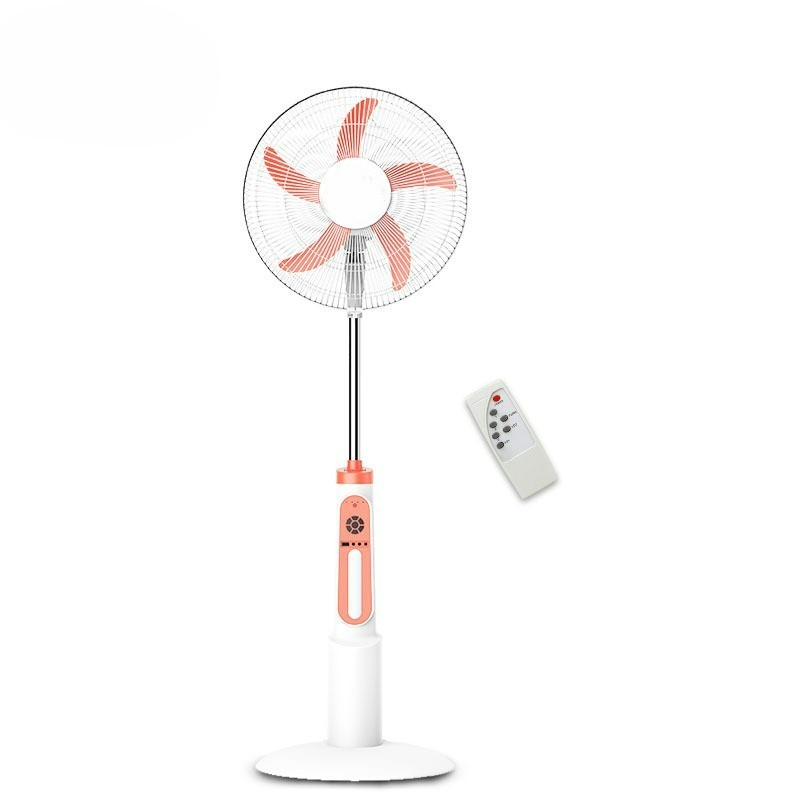 Factory Price Rechargeable Adjustable AC DC Charging With Solar Panel Electric Floor Stand Fan