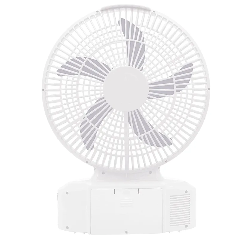 Panama Hot Sell 12 Inch Solar Rechargeable Fan Portable Solar Charging Radio Speaker Table Fan with Light
