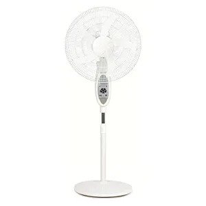 2022 trending products portable solar rechargeable 16 inch pedastal floor electric fan with remote control led light