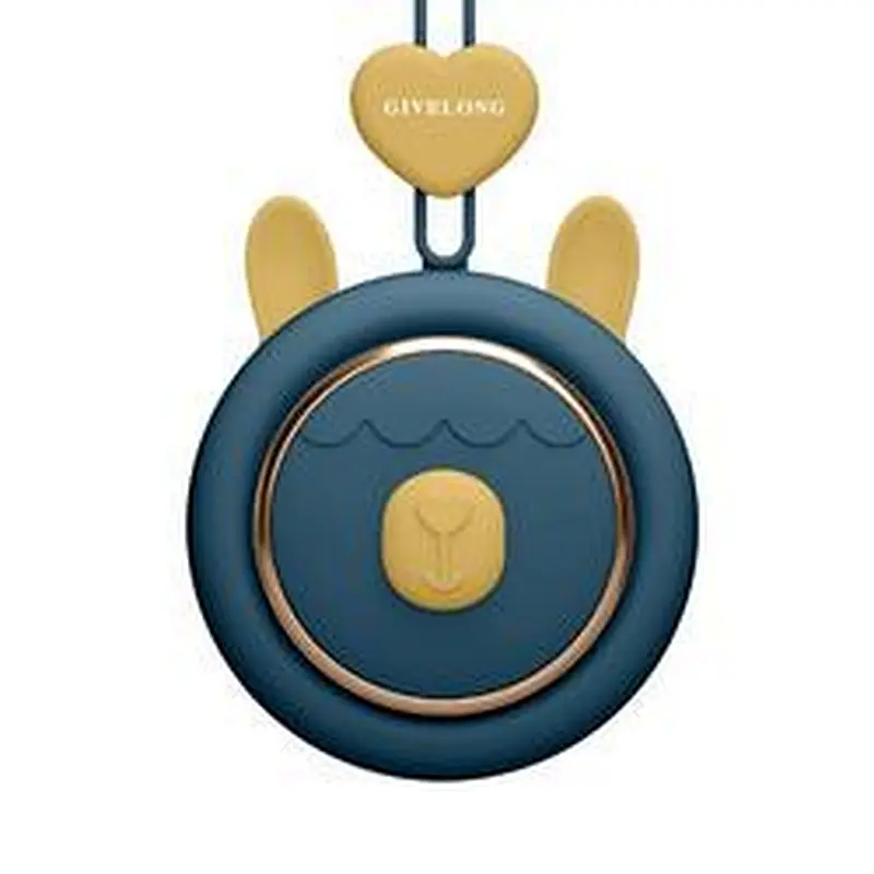 Cartoon Cute Pet Leafless Hanging Neck Fan Usb Charging Lanyard Fan Outdoor Indoor Mini Fan