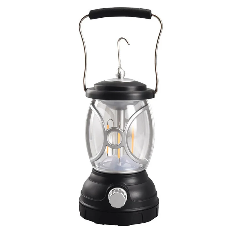 Portable Plastic Led Vintage Lantern Outdoor Waterproof Hanging Lights Dimming Tent Lamp High Power Light  for Emergency camping