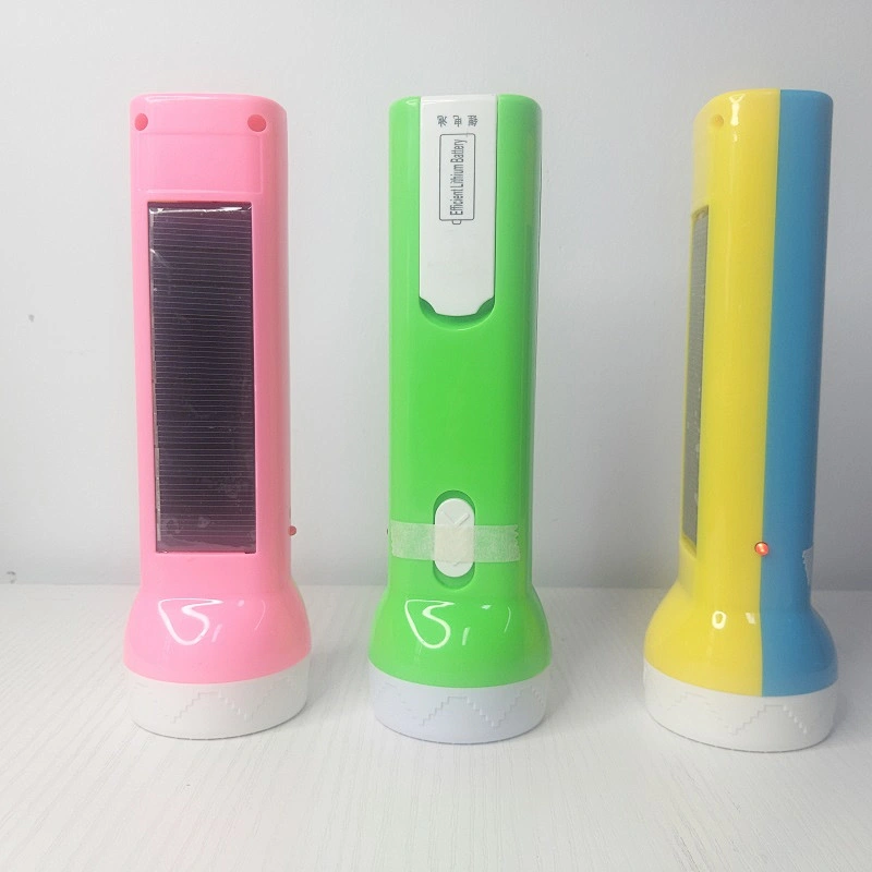 High quality 2in1 solar panel hand held mini 9 led flashlight big power security multi function small usb torch with power bank