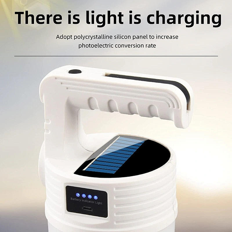 USB Rechargeable Solar Emergency Night Light Portable Camp Lantern Hanging Tent Light Easy to Use Outdoor Lighting Fixtures