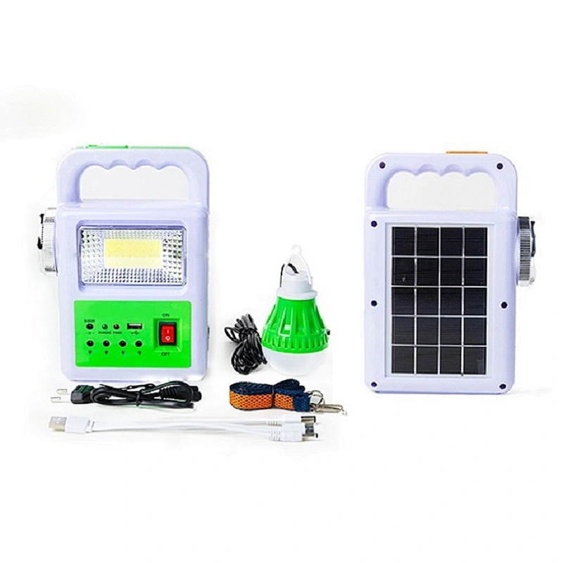 Multifunction hom LED Solar Lighting System DC-5V 2500mAh Lithium Battery Outdoor Camping Emergency Light