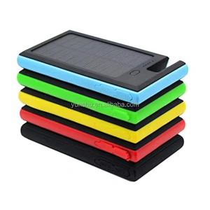 Dual USB Output External Battery 8000mAh 10000mAh 20000mAh 30000mAh Charger MIni Solar Power Bank With Led Flashlight