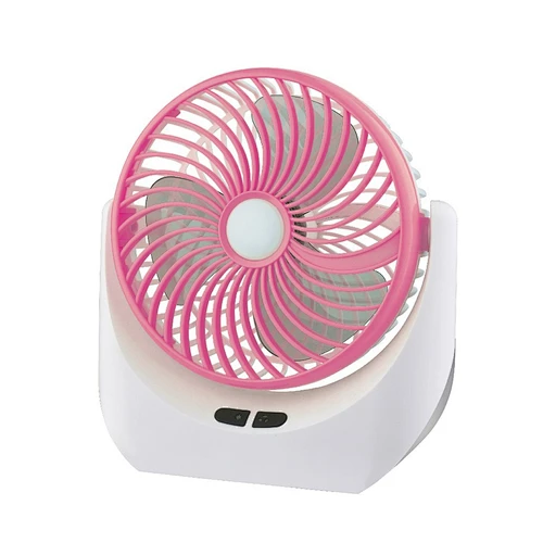 Rechargeable Fan with 3 Speeds and LED Light feature Quiet Operation Portable USB desk Table Fan for Camping Traveling Home