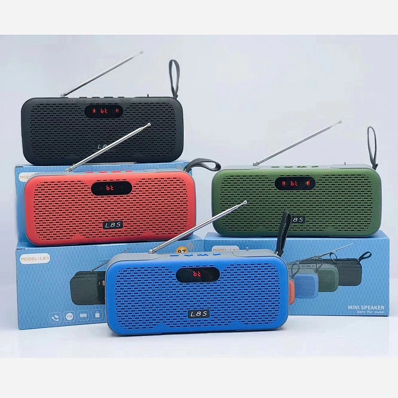 1200mah L8S Portable 5W Wireless Speaker Outdoor Stereo Mini Blue tooth Speaker With display