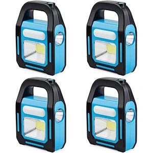 3 en 1 linterna de camping LED COB recargable por USB solar cargador para dispositivo linterna de emergencia impermeable