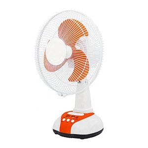 12 Inch Rechargeable Emergency Table Fan Plastic charger AC DC Oscillating  OEM Table Fan Rechargeable Fan