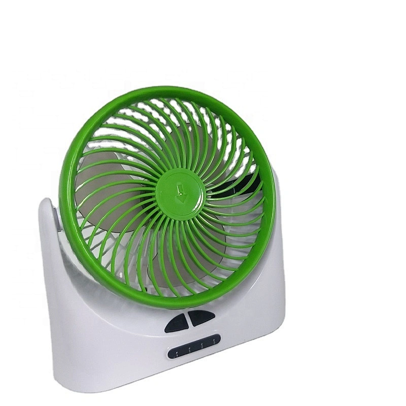 Factory price Philippines hot sale 360 degree mini usb desk fan rechargeable  fan with light